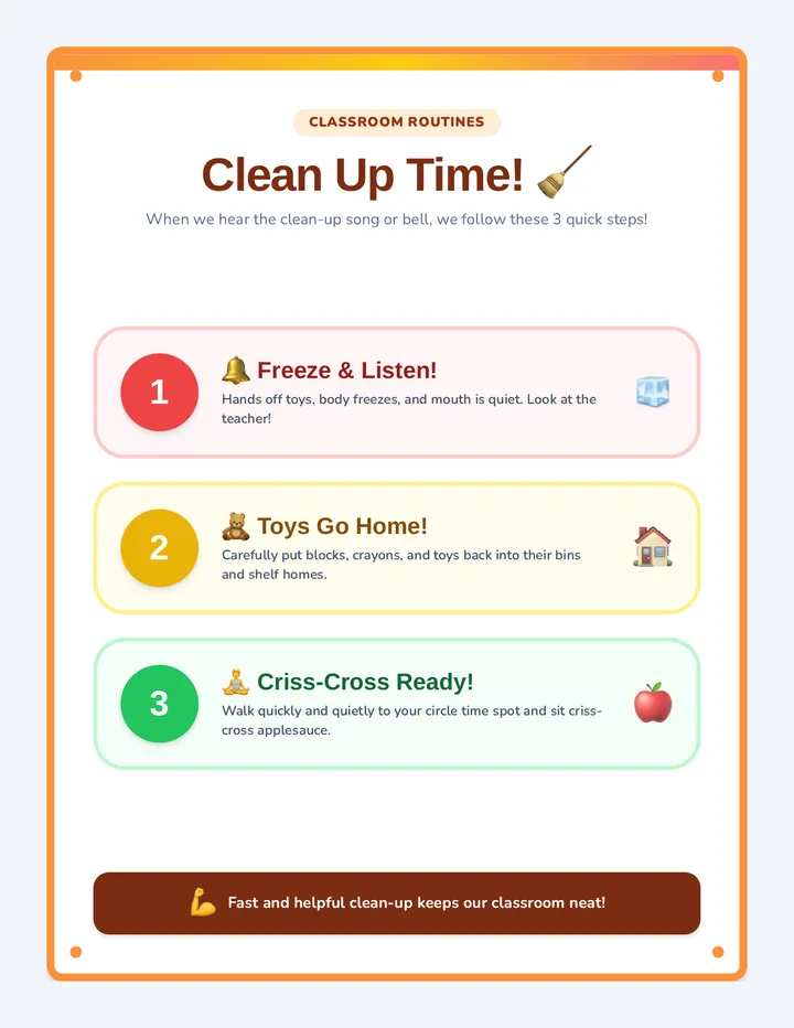 Clean Up Routine Poster