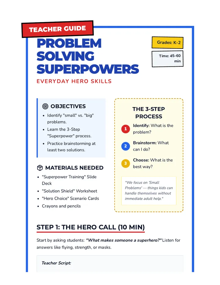 Superpower Lesson Plan