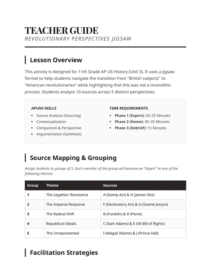 Perspectives Teacher Guide
