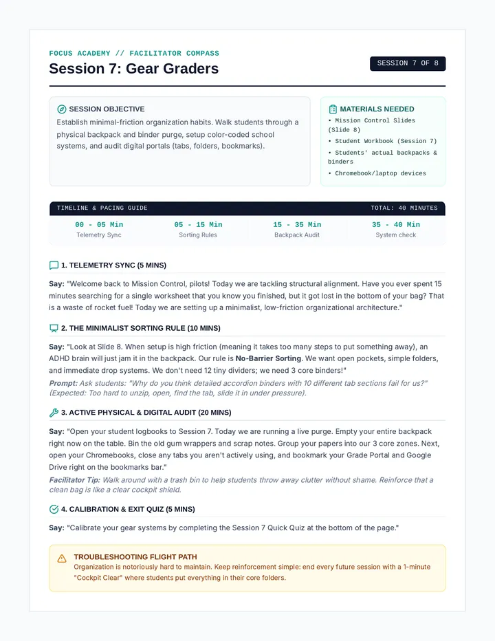 Gear Graders Facilitator Guide