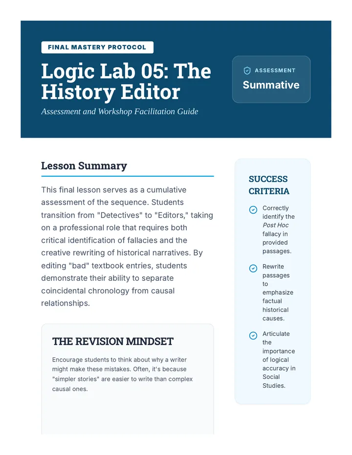 History Editor Teacher Guide