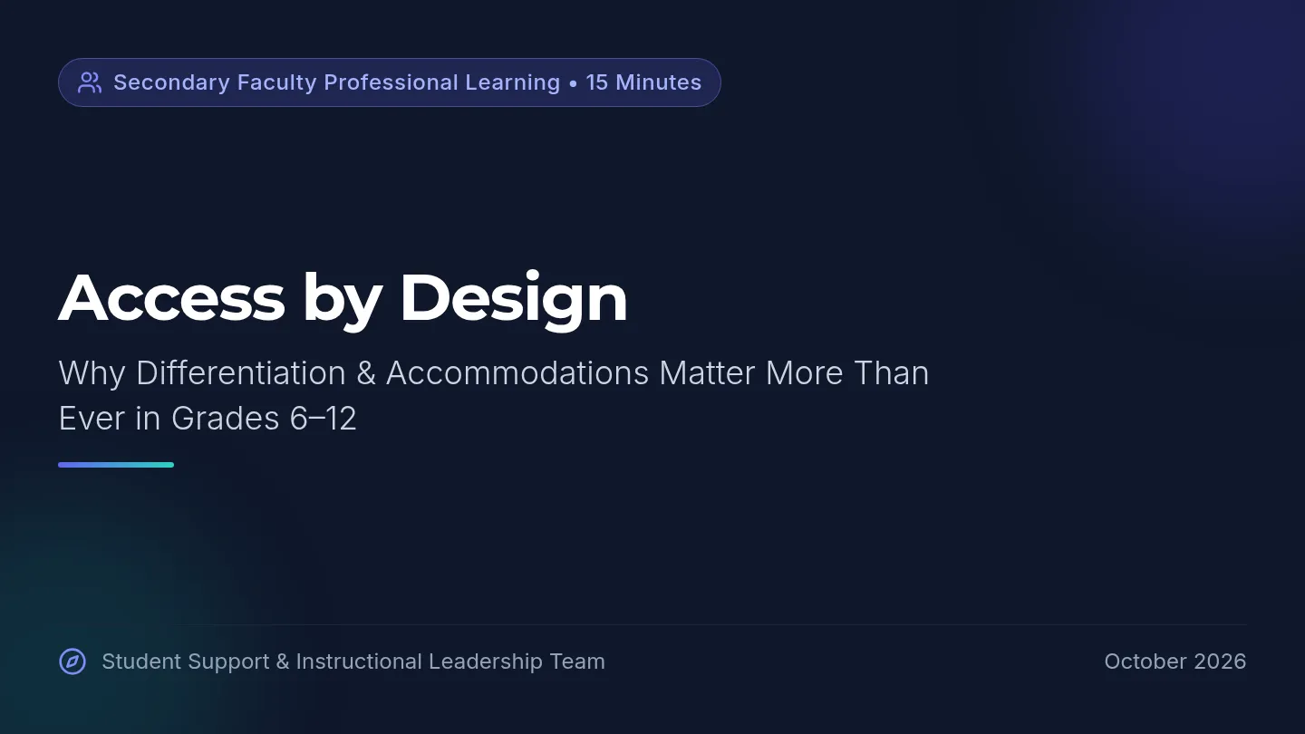 Access By Design Slides