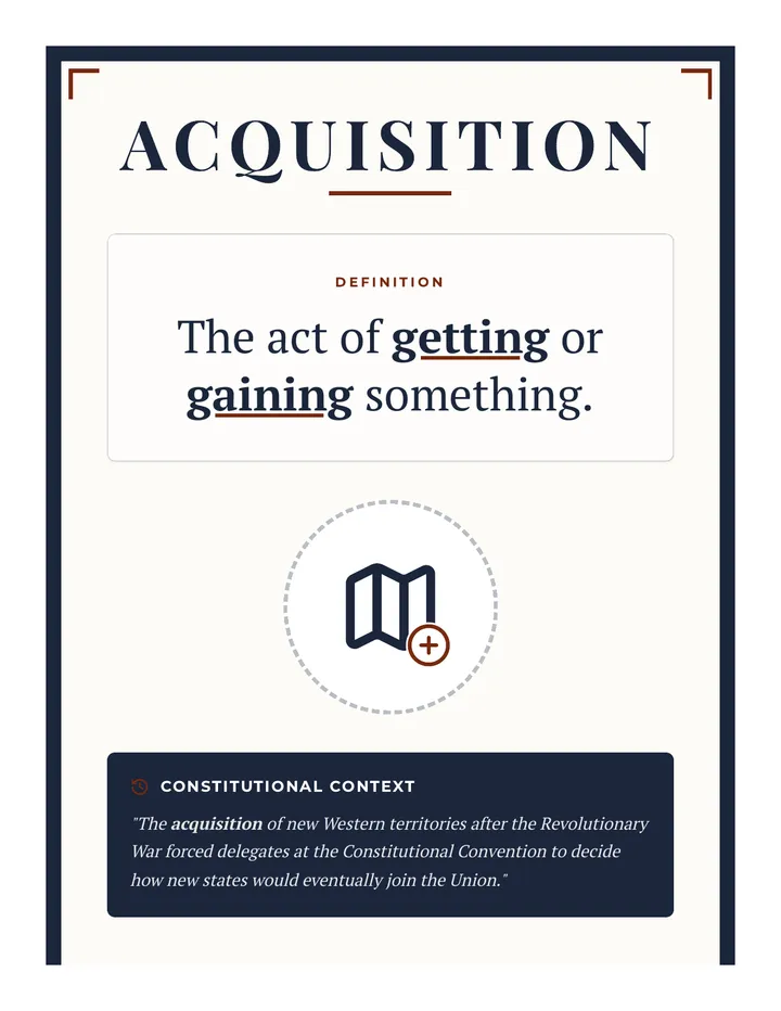Acquisition Vocabulary Poster
