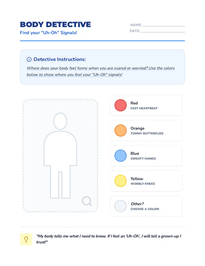 Body Detective Worksheet