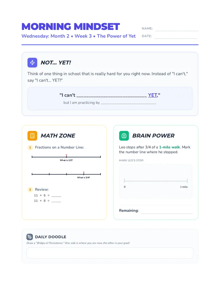 Wednesday Month 2 Week 3 Worksheet