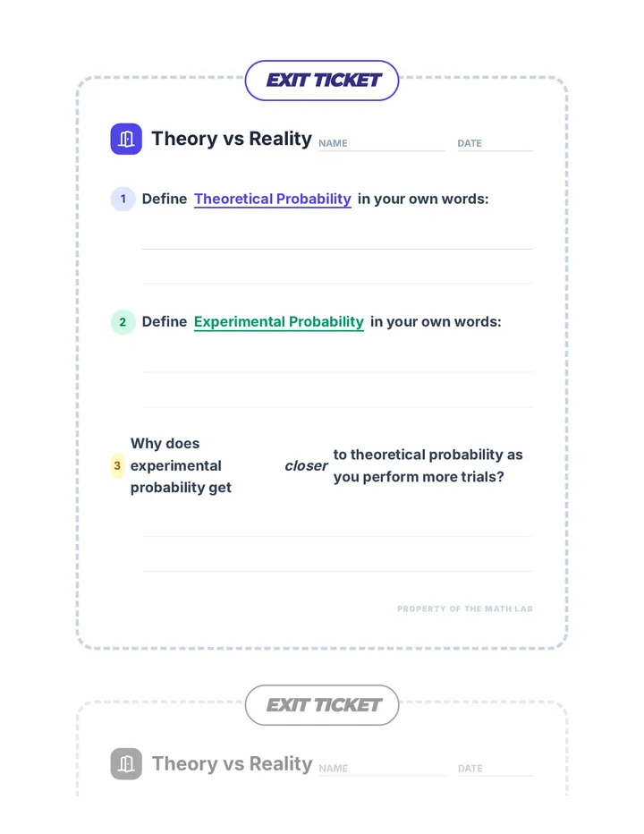 Probability Exit Ticket