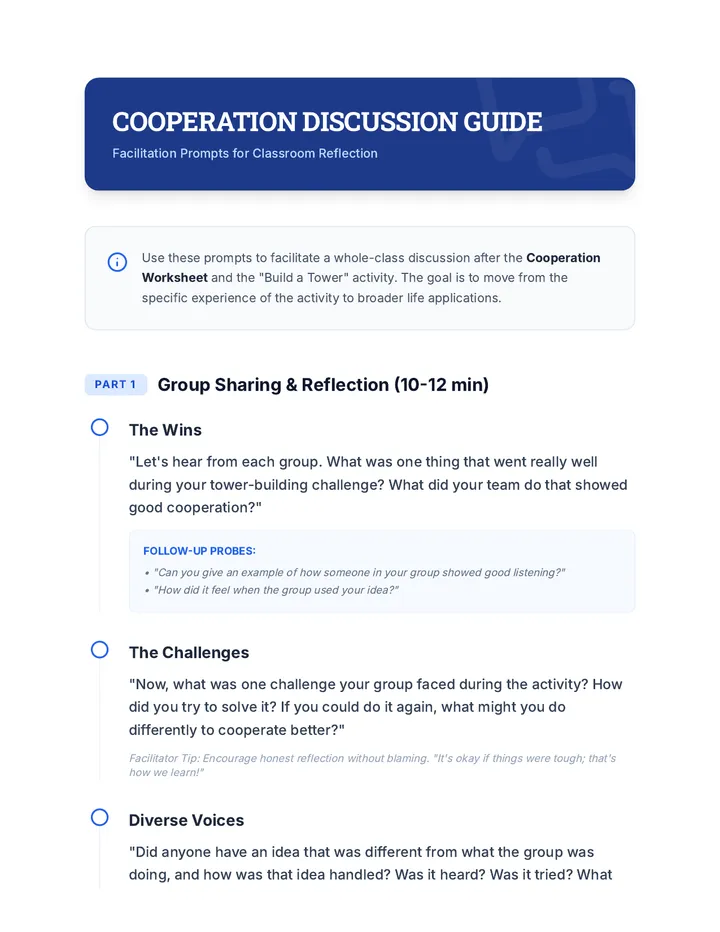 Cooperation Discussion Guide