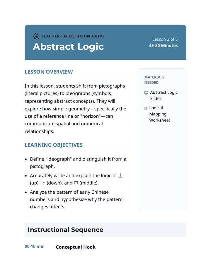 Abstract Logic Teacher Guide