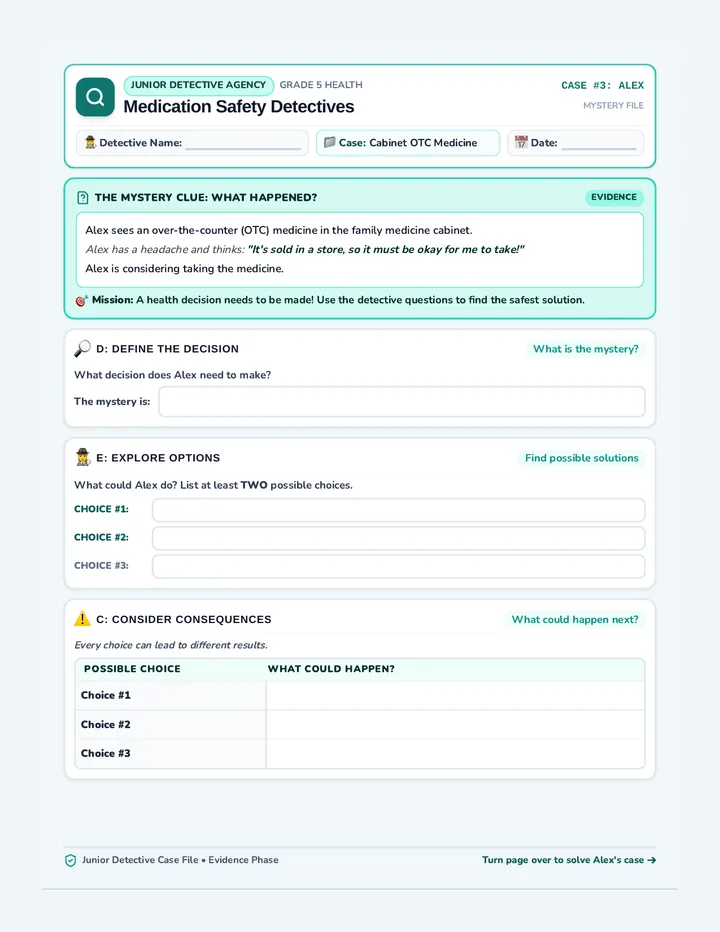 Alex Case File Worksheet
