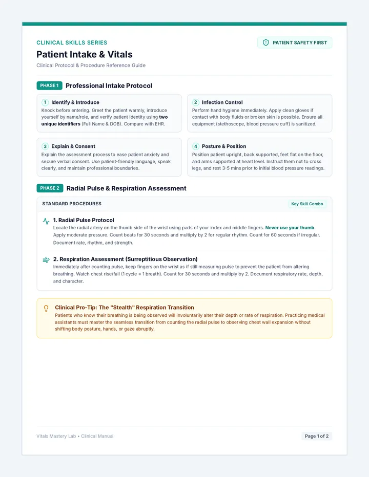 Vitals Intake Manual