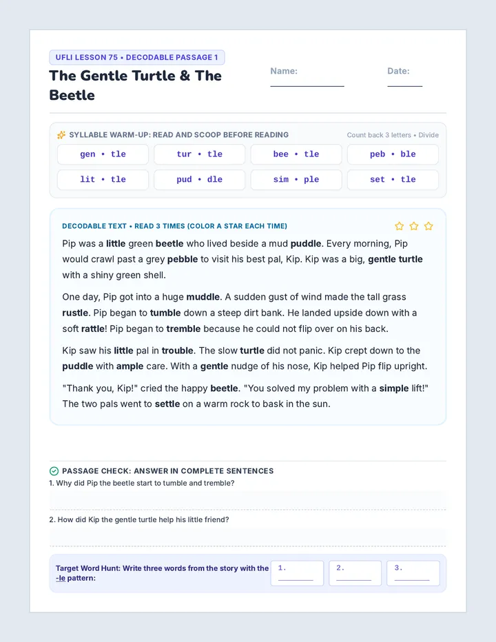 Triple Tale Decodables Document