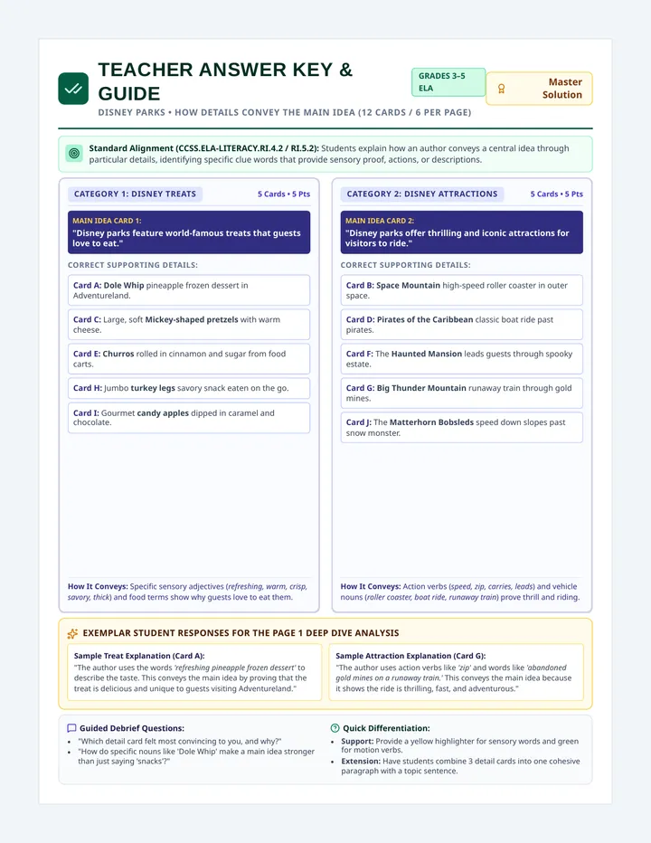 Disney Details Answer Key