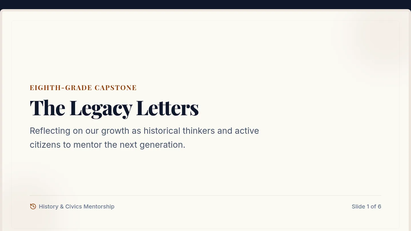 Legacy Letters Slides