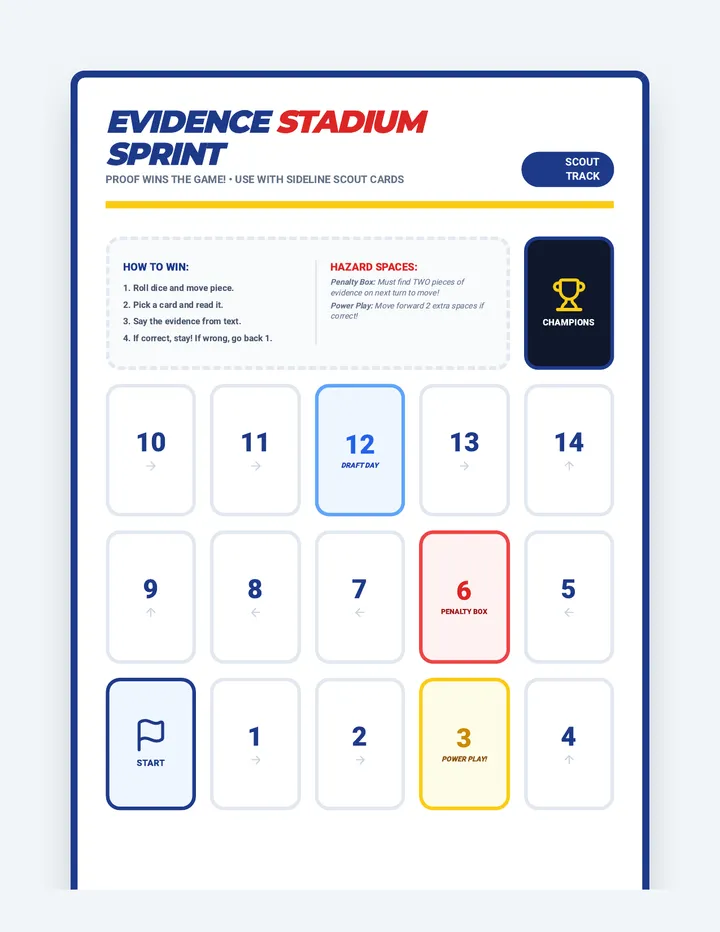 Stadium Sprint Board Game