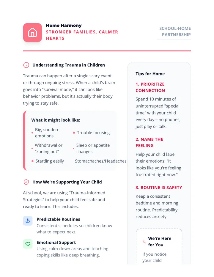 Home Harmony Handout
