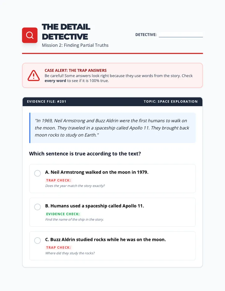 Detail Detective Worksheet