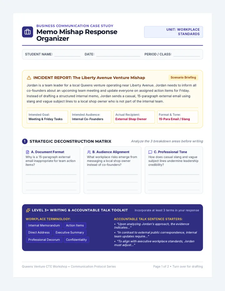 Memo Mishap Response Organizer