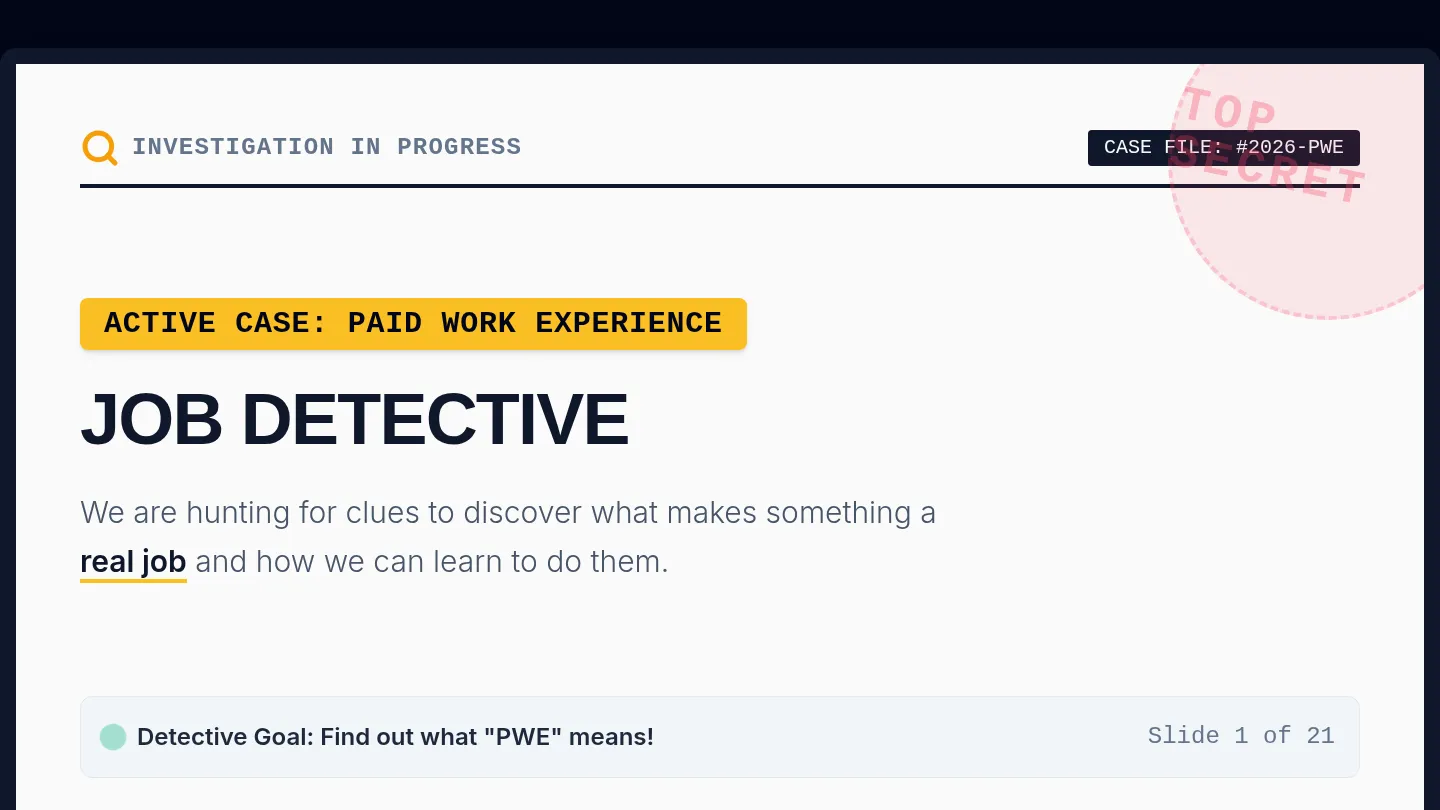 Job Detective Slides