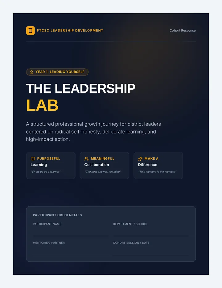 Leadership Lab Participants Workbook
