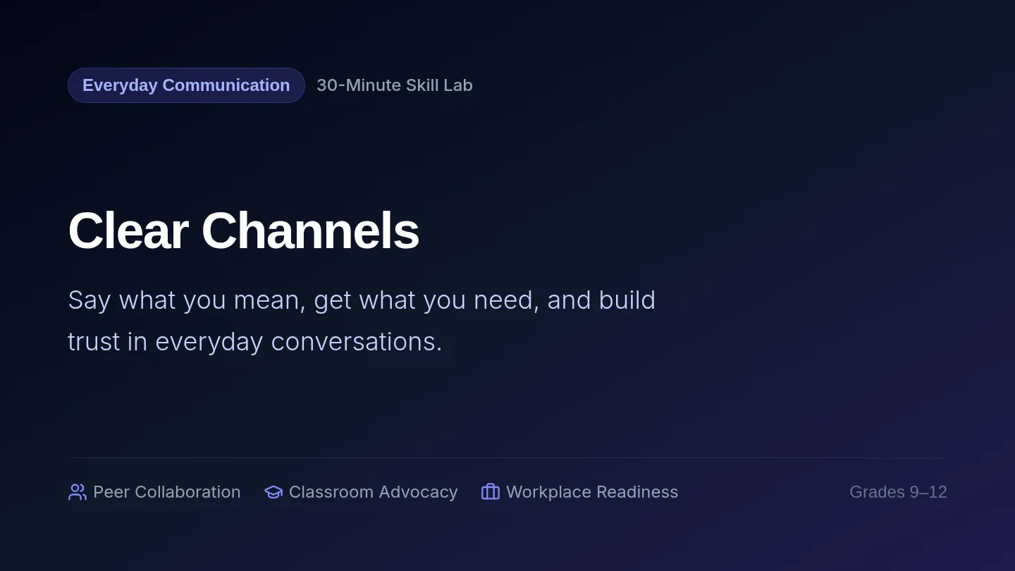 Clear Channels Slides