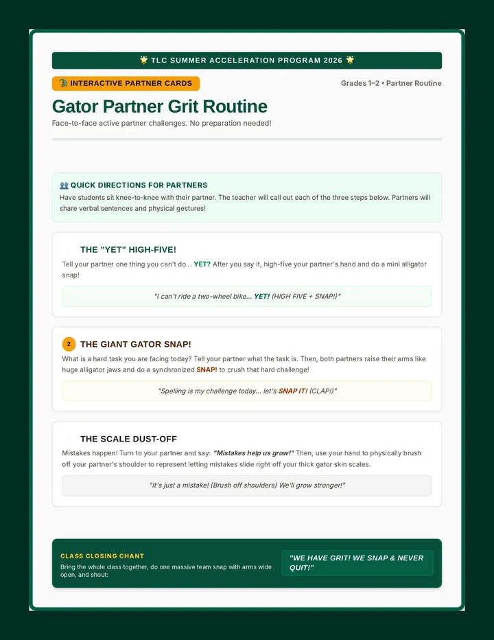 Gator Grit Partner Cards
