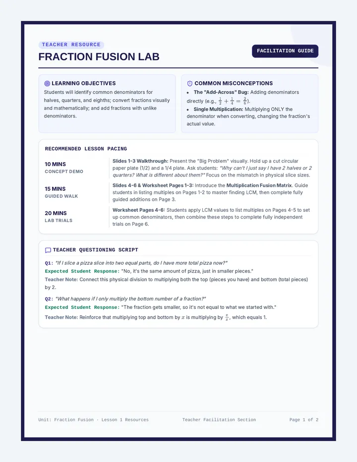 Fraction Fusion Teacher Guide