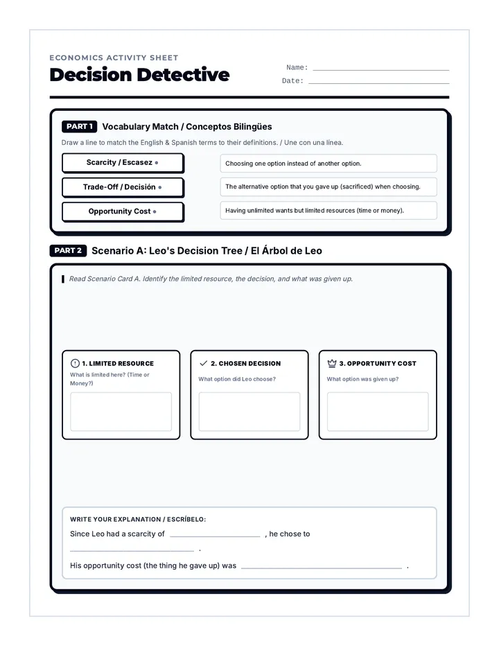 Decision Detective Worksheet