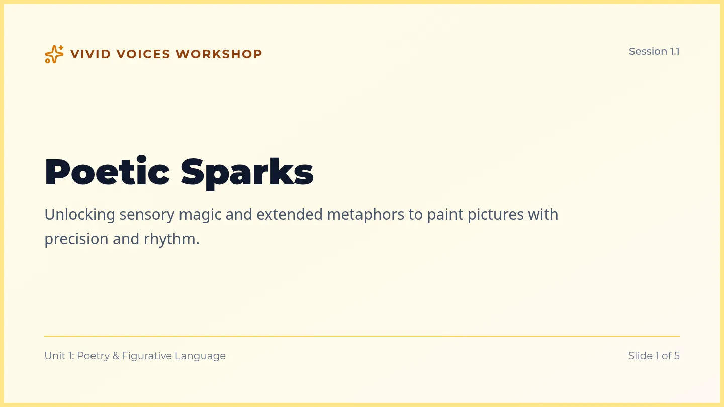Poetic Sparks Slides