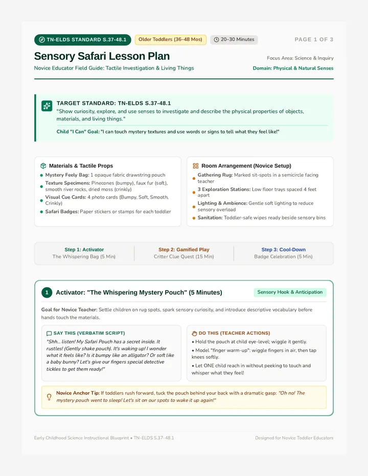 Sensory Safari Lesson Plan