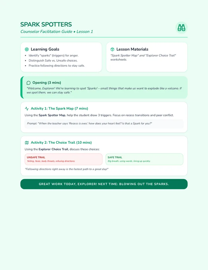 Spark Spotters Counselor Guide