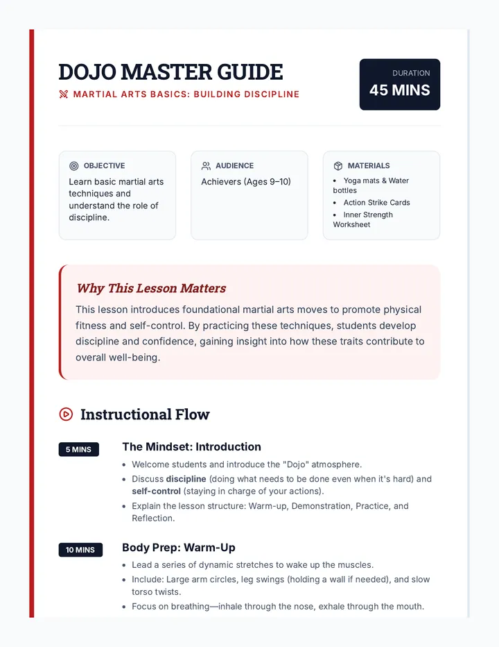 Dojo Master Guide