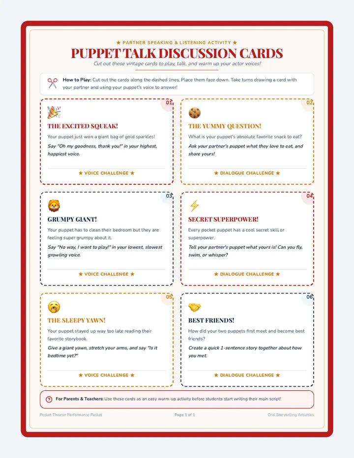 Puppet Talk Discussion Cards
