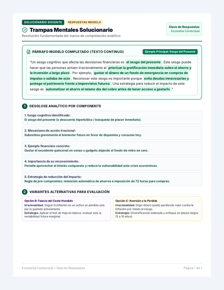 Trampas Mentales Solucionario