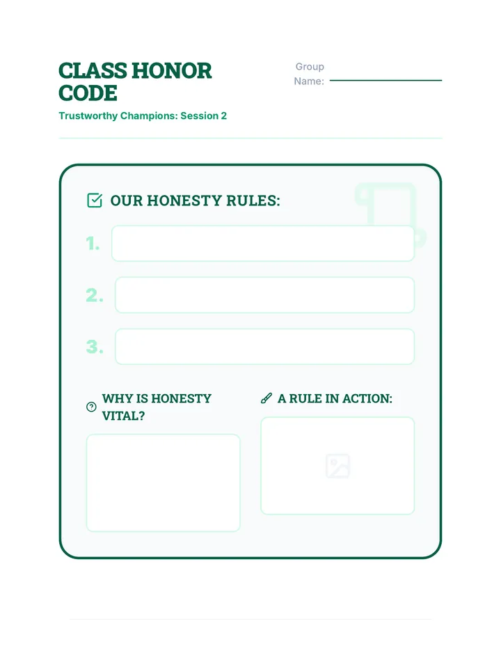 Honor Code Poster Template