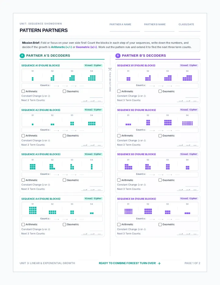 Pattern Partners Worksheet
