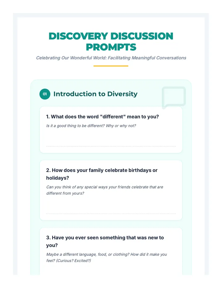 Discovery Discussion Prompts