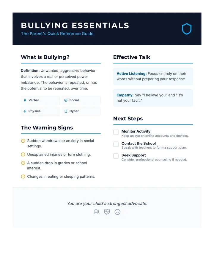 Bullying Essentials Pamphlet