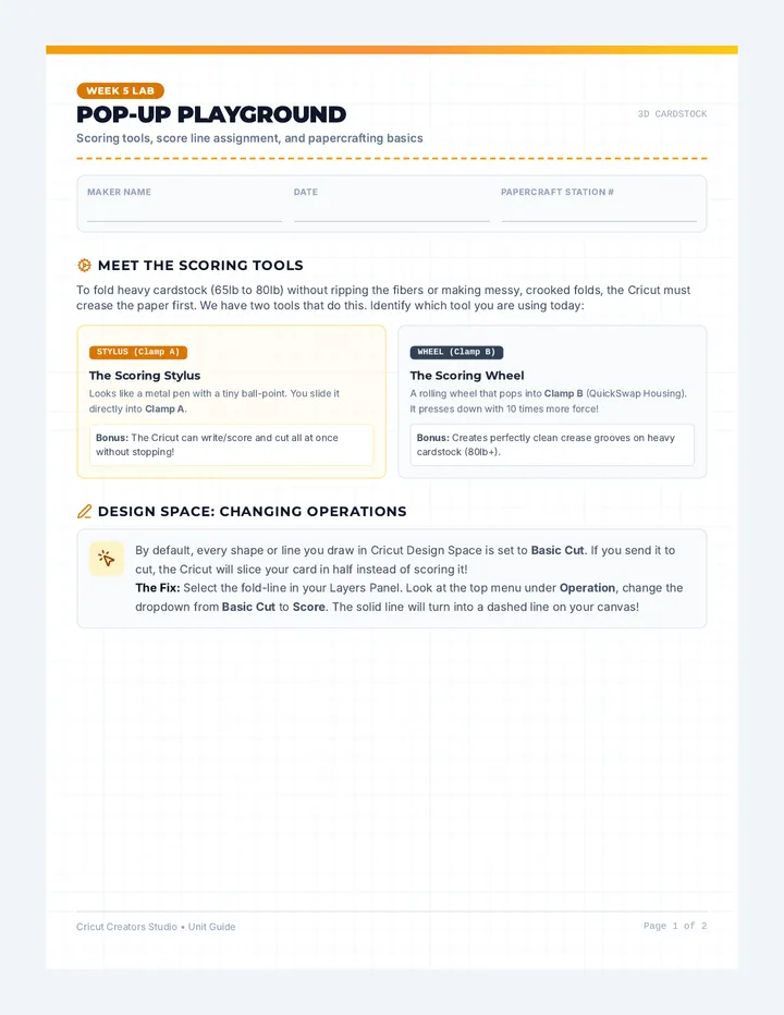 Pop Up Playground Handout
