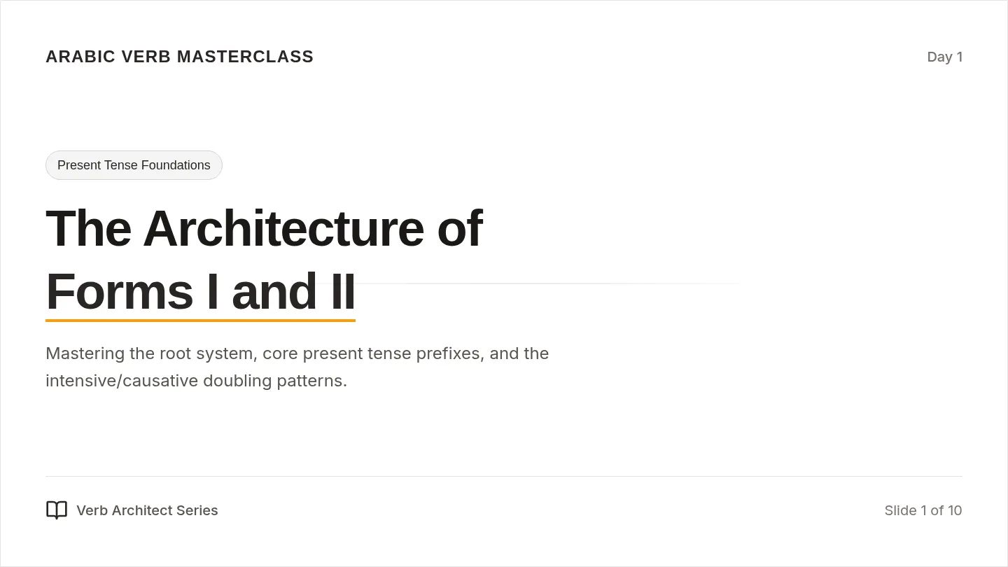 Forms I and II Slides