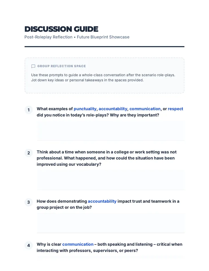 Dialogue Starters Discussion Guide