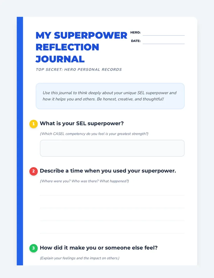 My Superpower Reflection Journal Document