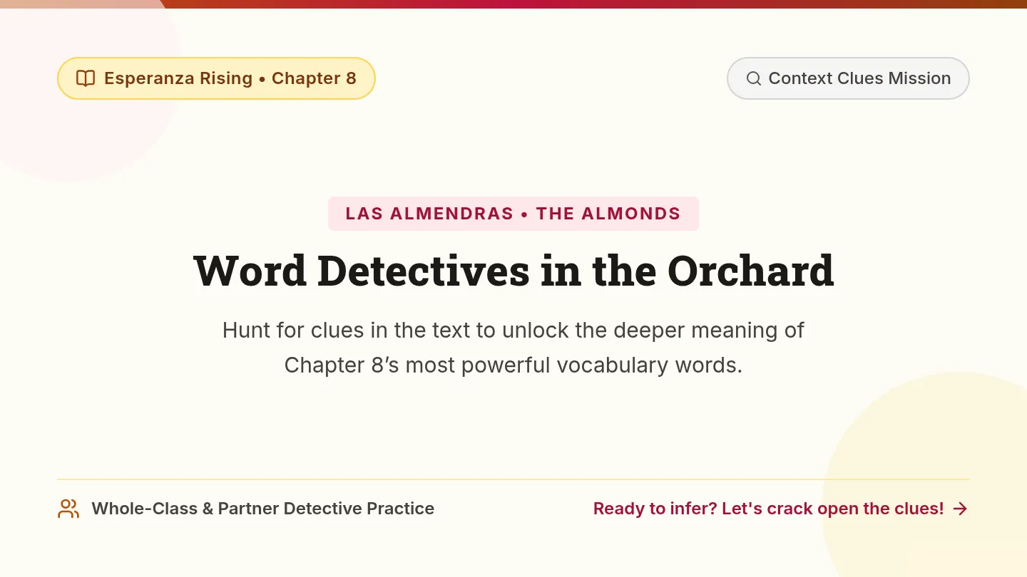 Las Almendras Vocab Slides