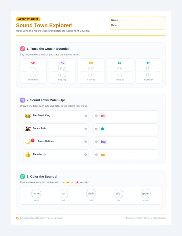 Sound Town Explorer Worksheet