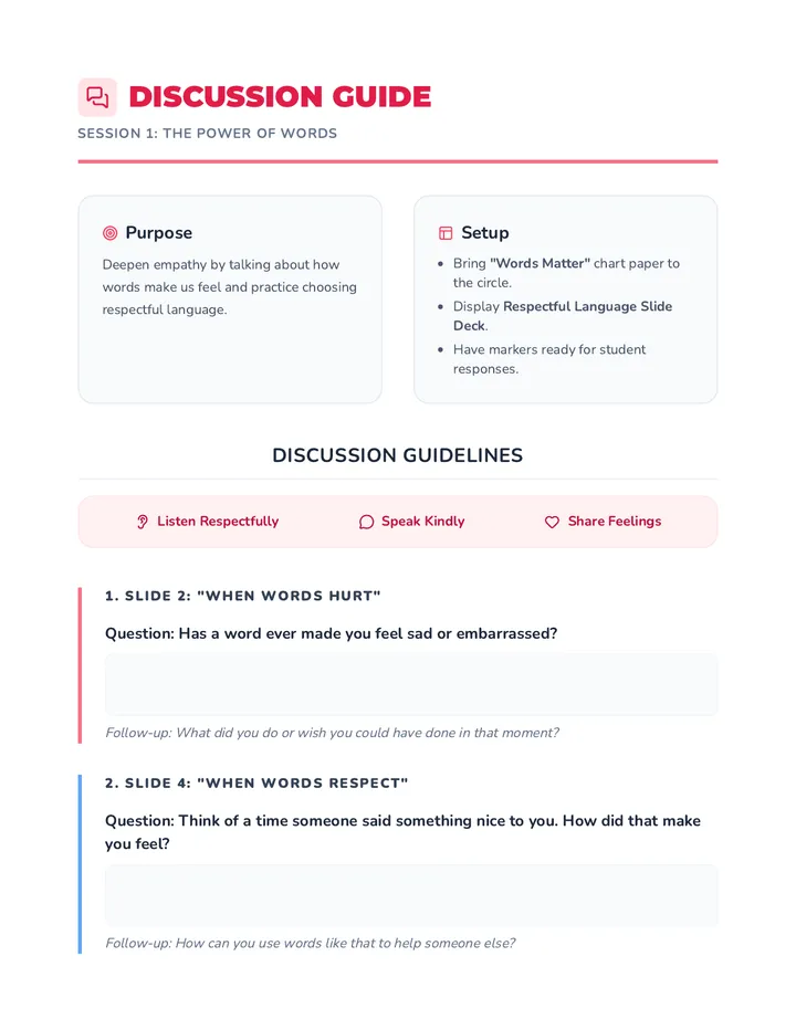 Session 1 Discussion Guide