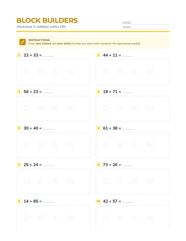 Builders Worksheet 2