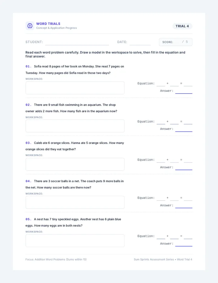 Word Problem Trial Four