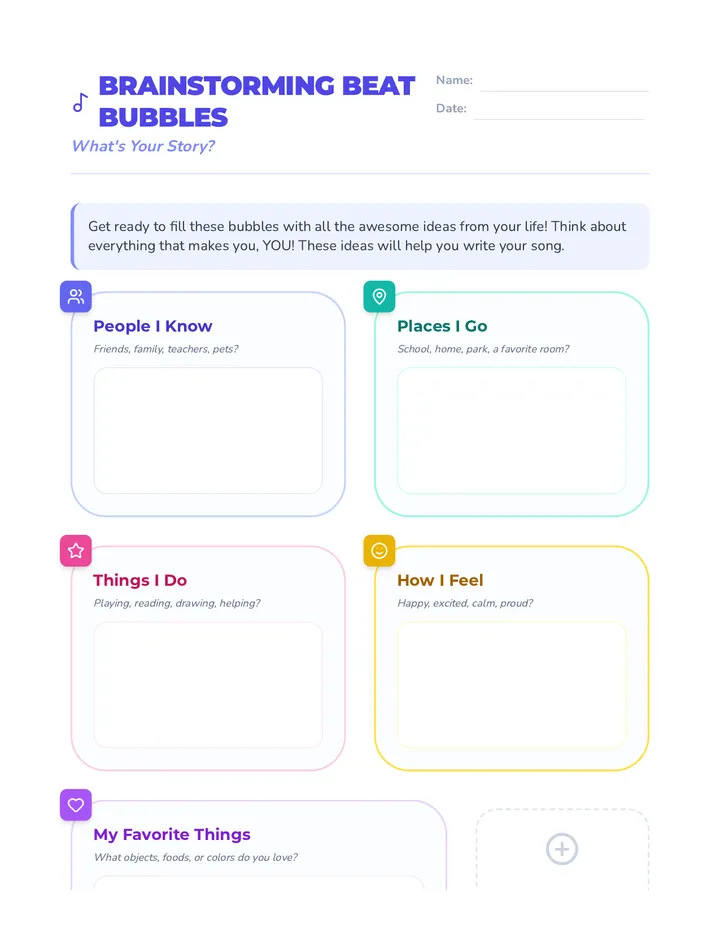 Brainstorming Beat Bubbles Activity
