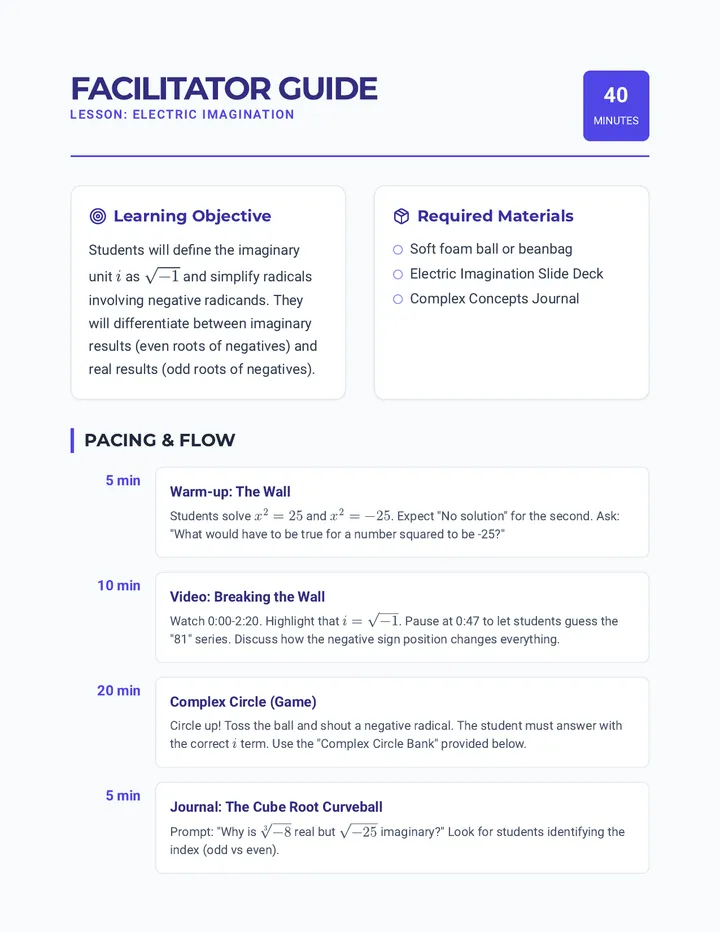 Electric Imagination Teacher Guide