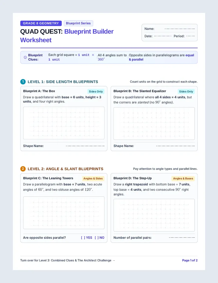 Quad Quest Worksheet