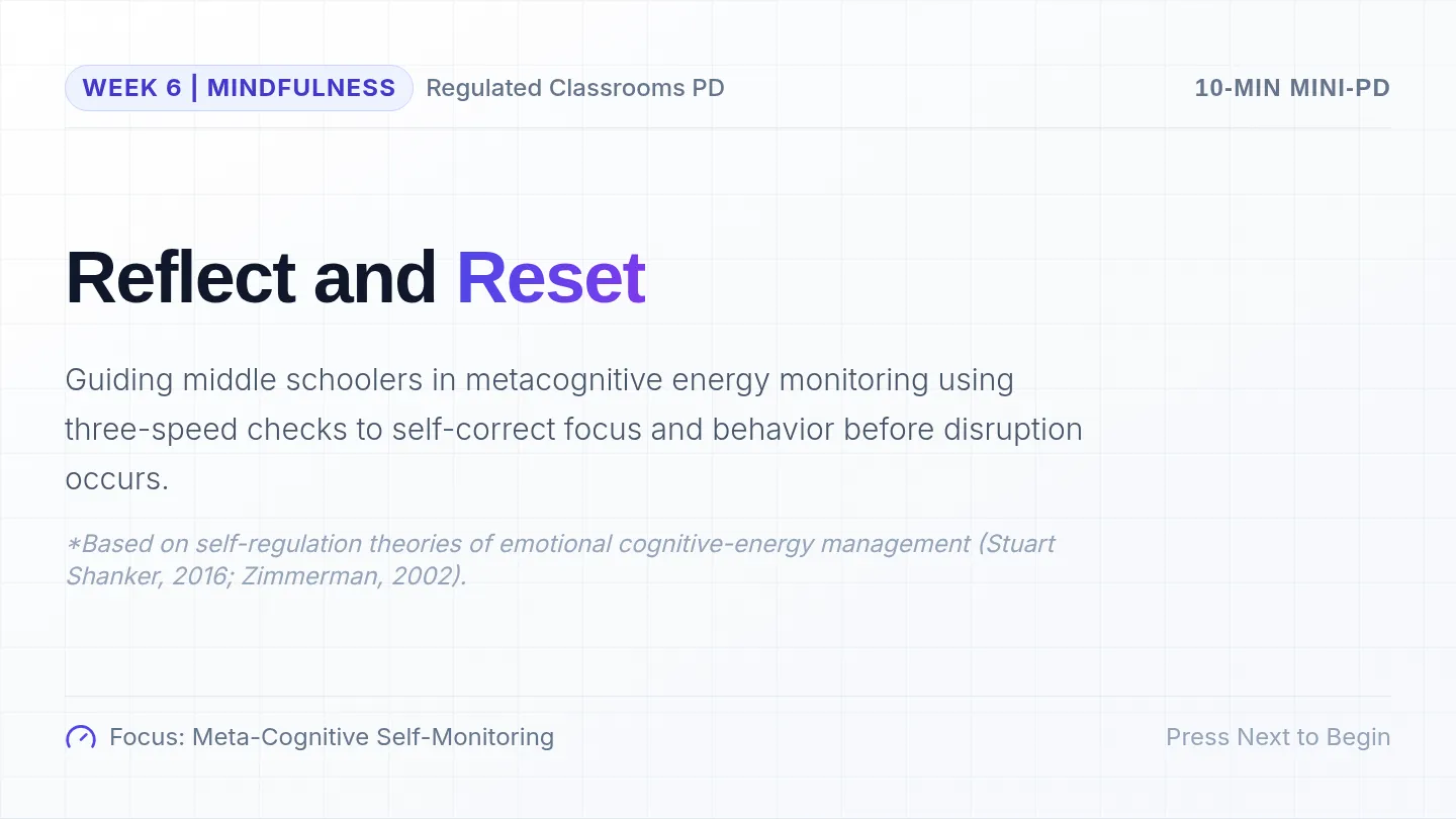 Reflect and Reset Slides